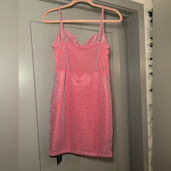 NWT Shimmery Pink Mini Dress | Large - Picture 7 of 10